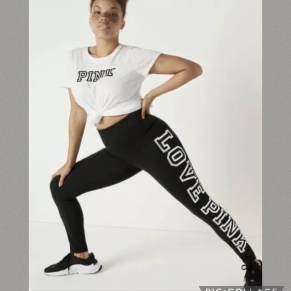 Victoria Secret Pink large XLarge Varsity Short
Sleeved Bling Tee Huge Back VS - Picture 10 of 11